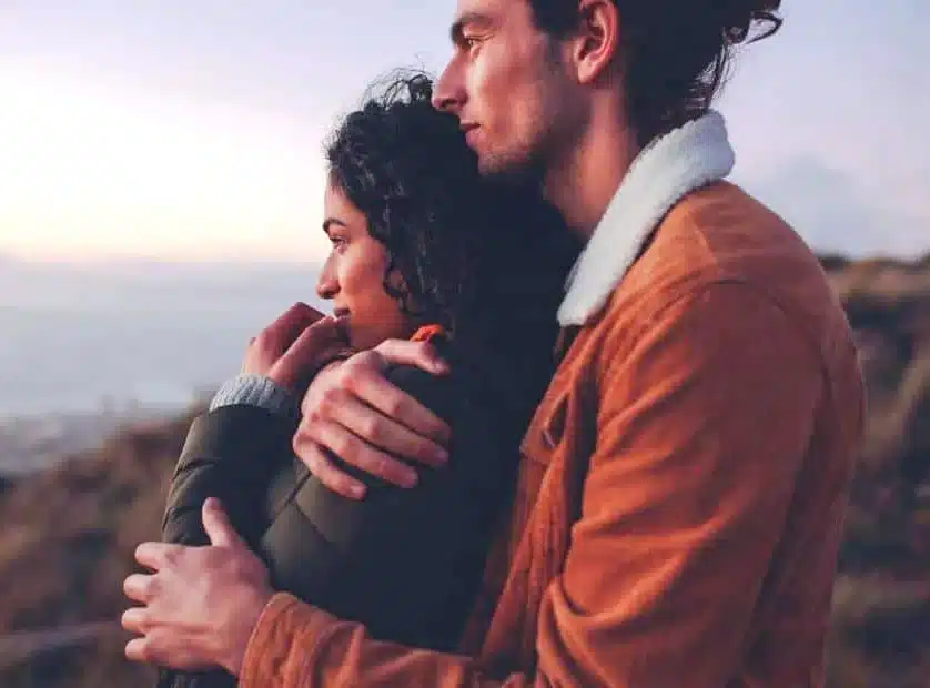 couple hugging